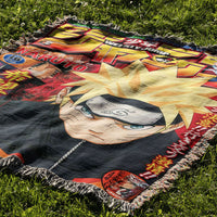 FLAMES OF WILL WOVEN BLANKET TAPESTRY