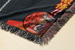 FLAMES OF WILL WOVEN BLANKET TAPESTRY