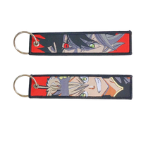 Black Clover Embroidered Keychains