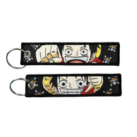 One Piece Embroidered Keychains
