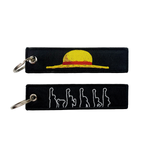 One Piece Embroidered Keychains