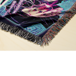HOLLOW PURPLE WOVEN BLANKET TAPESTRY