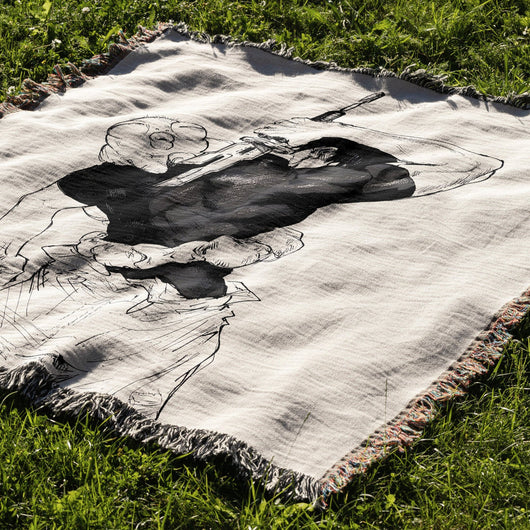 GHOST OF THE ZENIN WOVEN BLANKET TAPESTRY - Image 3