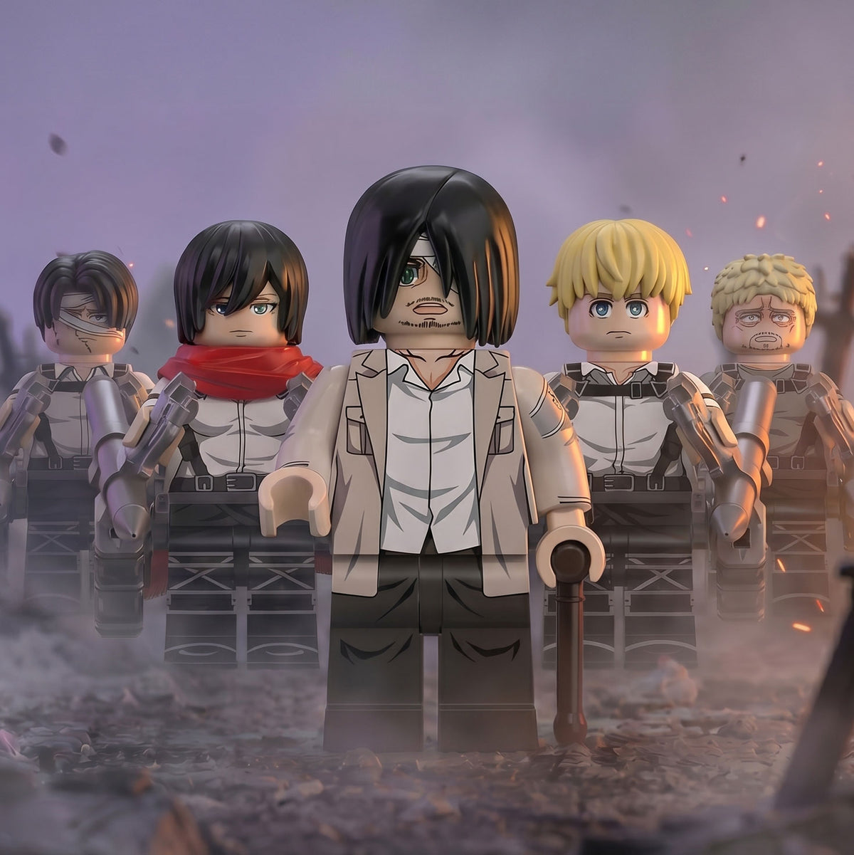 SURVEY CORPS TITANS MINI FIGURES