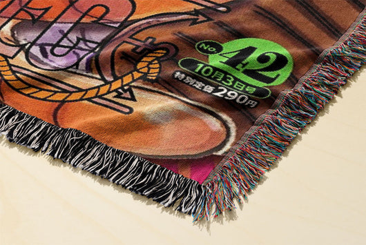 WARRIOR OF THE DAWN WOVEN BLANKET TAPESTRY - Image 2