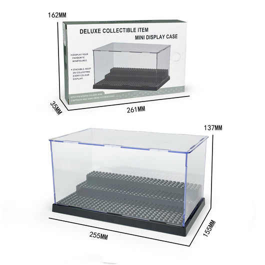 Deluxe Stadium Display Case — dimensions and packaging
