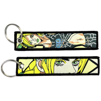 JoJo's Bizarre Embroidered Keychains