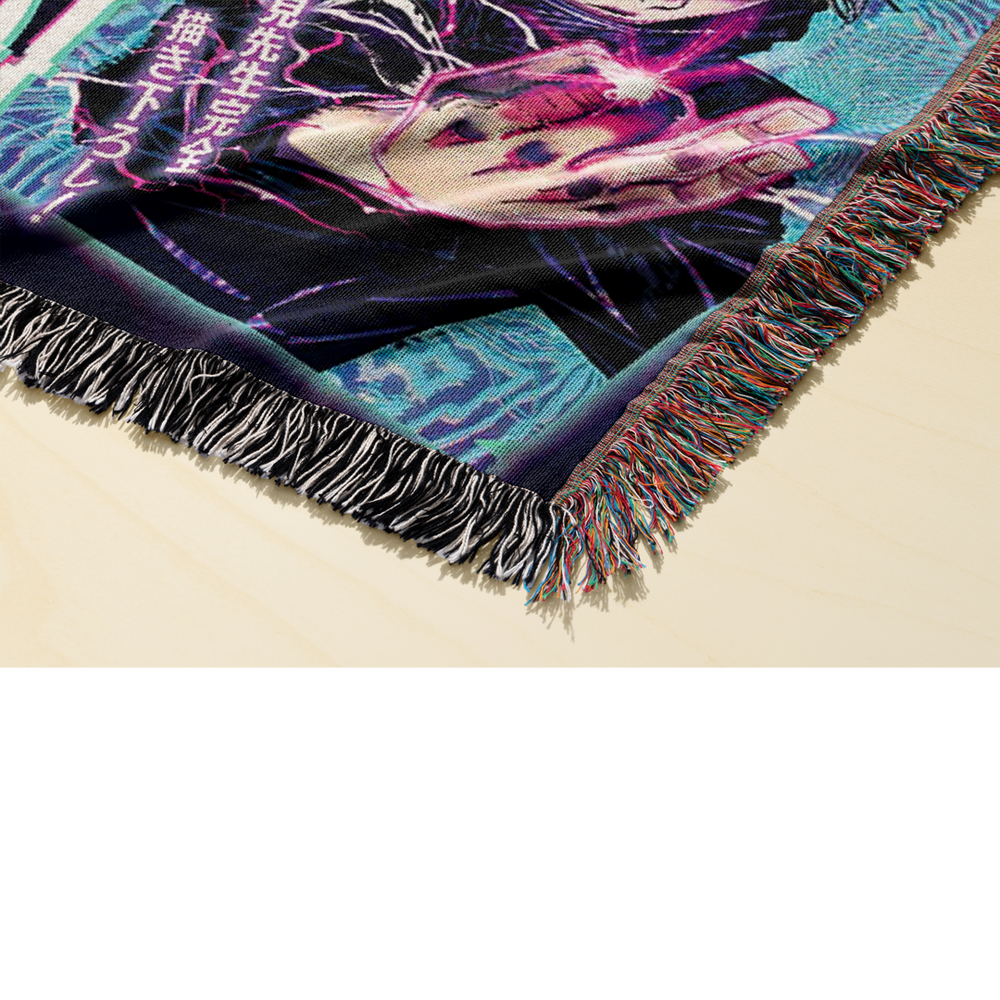 HOLLOW PURPLE WOVEN BLANKET TAPESTRY - Image 2