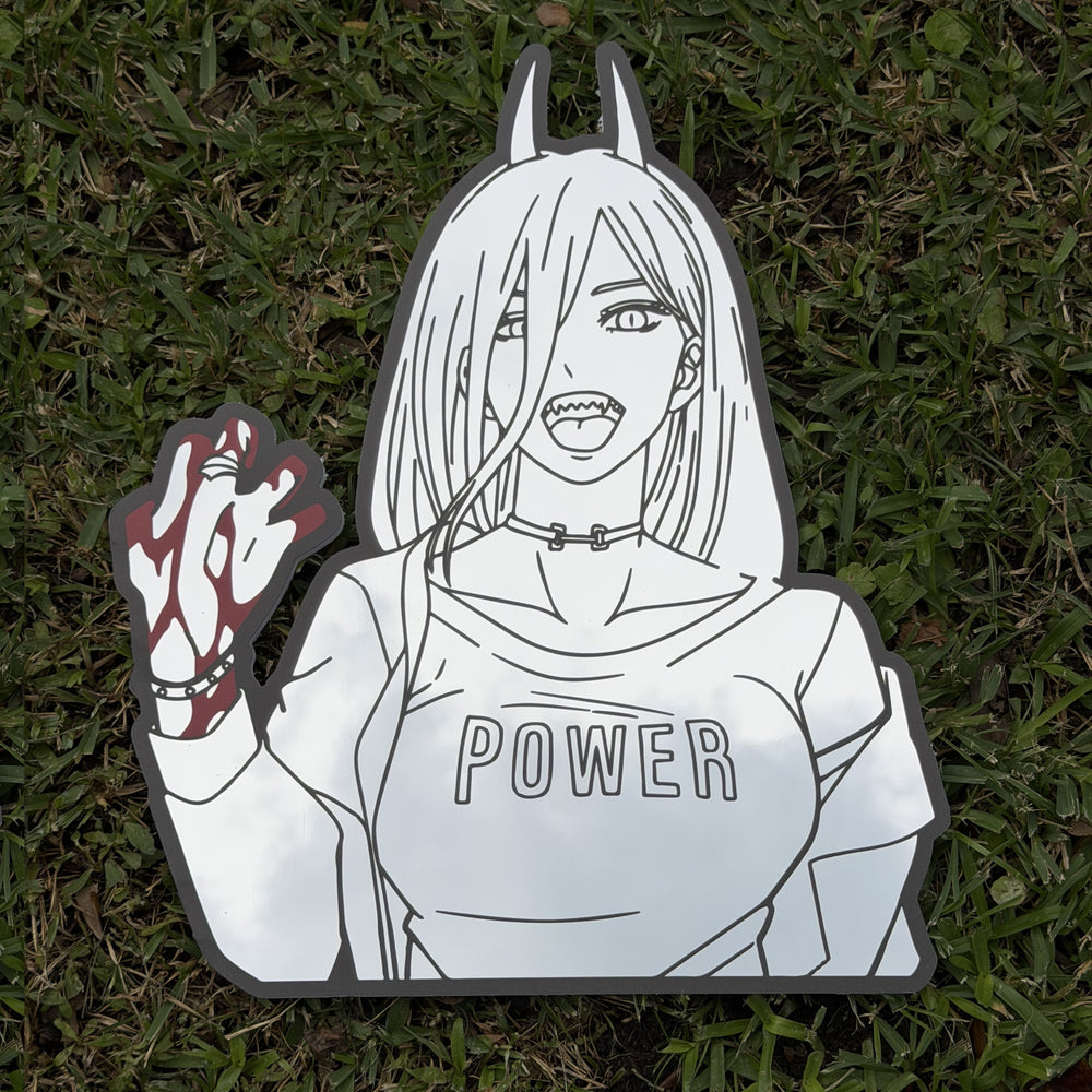 Blood Fiend Mirror, Chainsaw Man wall mirror, laid flat