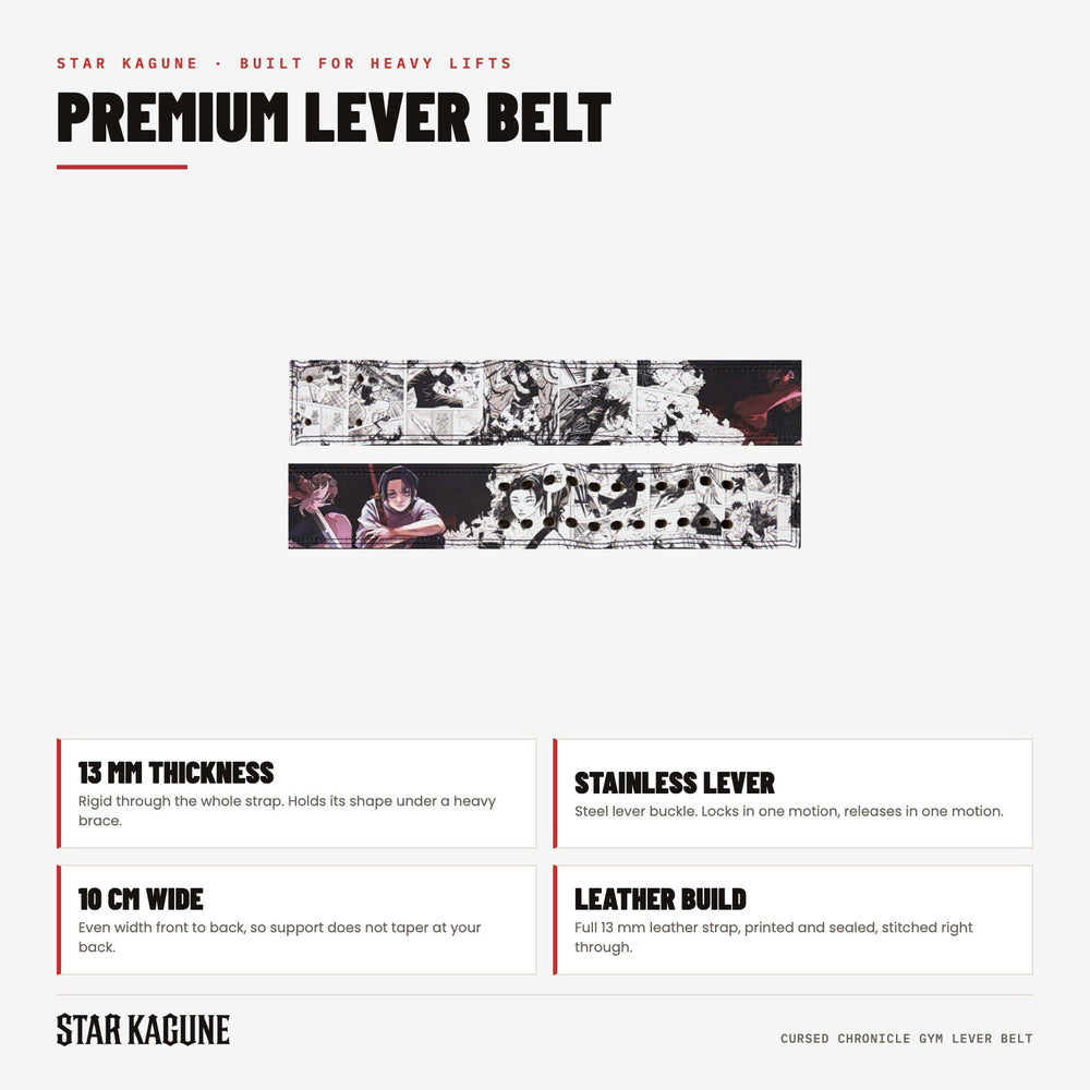 Cursed Chronicle Gym Lever Belt specifications
