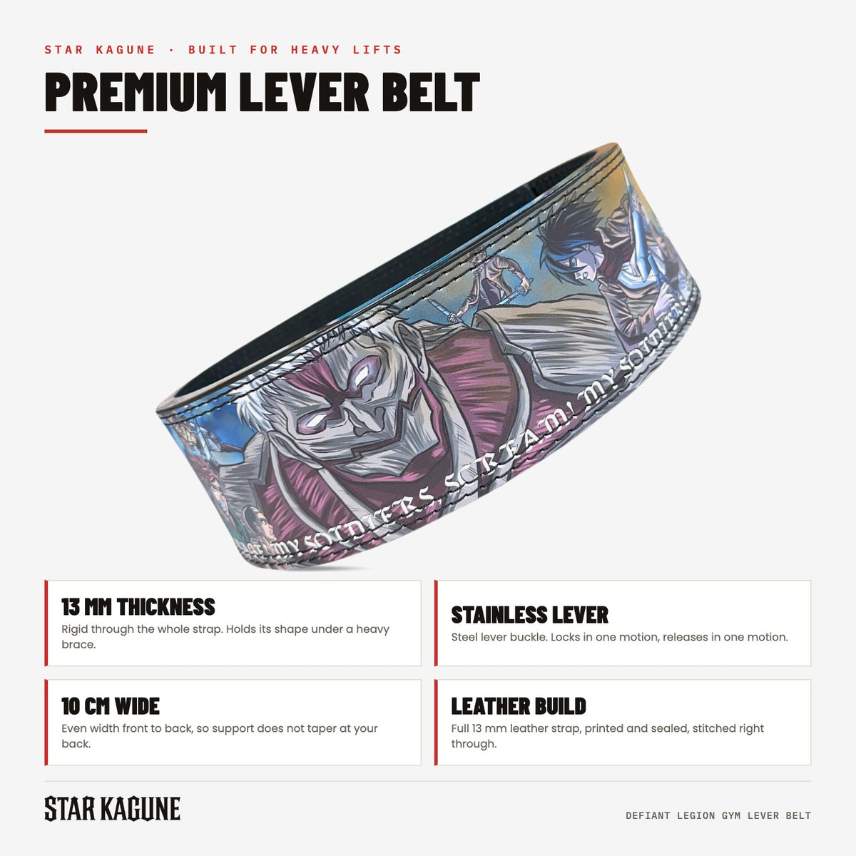 Defiant Legion Gym Lever Belt specifications
