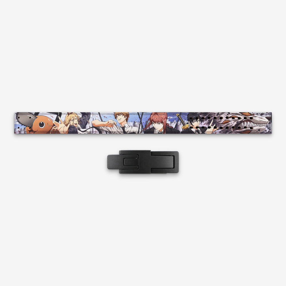 Devil's Contract Gym Lever Belt laid flat with its lever buckle