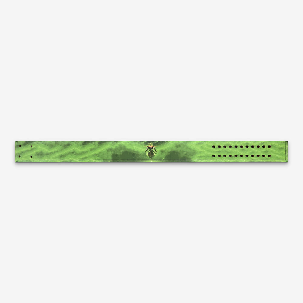 Emerald Fury Gym Lever Belt, laid flat