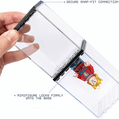 Collector Display Case — airtight dust lock view