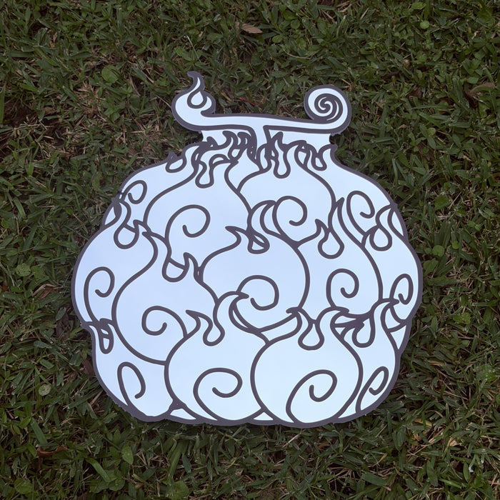 Flame-Flame Fruit Mirror, One Piece wall mirror, laid flat