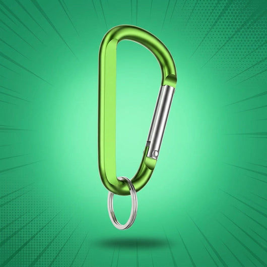 Jade green Clip & Carry carabiner with silver gate