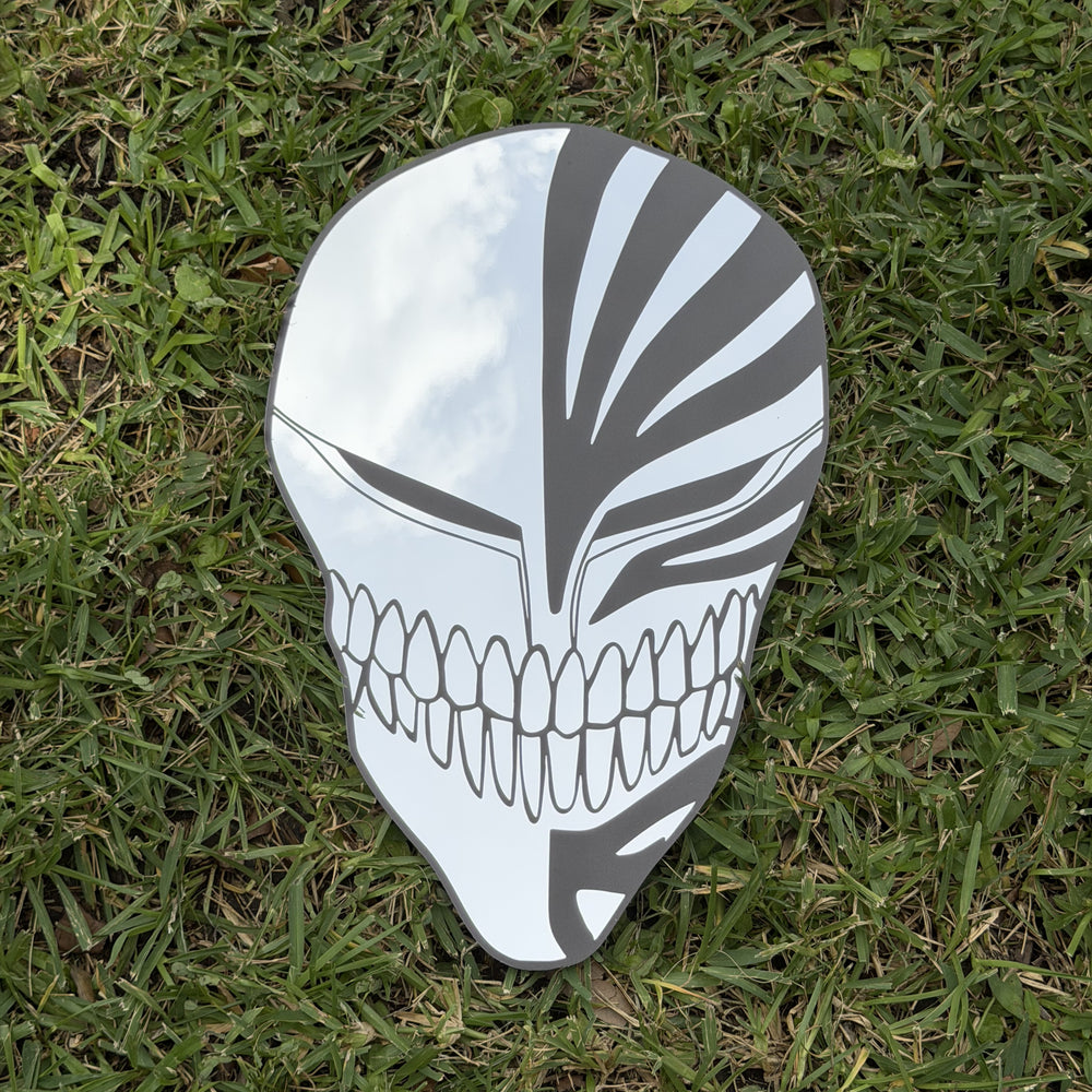 Hollow Mask Mirror, Bleach wall mirror, laid flat