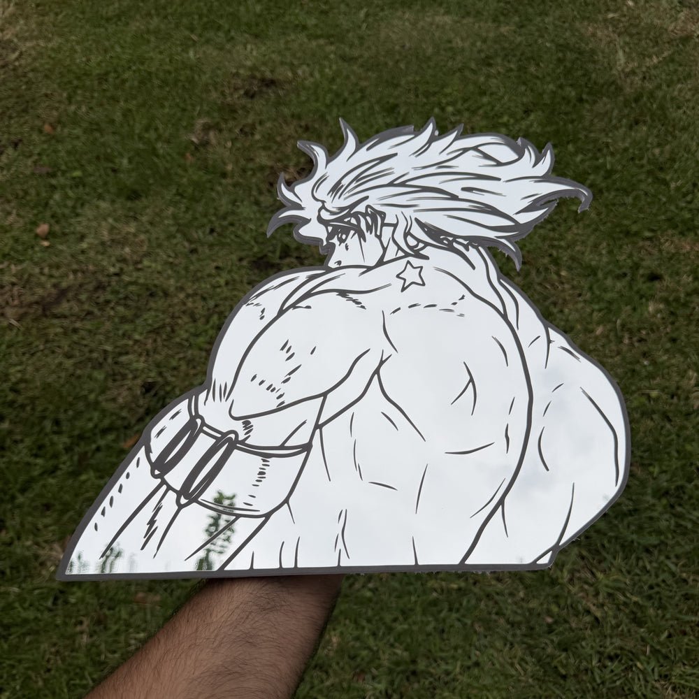Joestar Birthmark Mirror, JoJo's Bizarre Adventure wall mirror, held in hand for scale