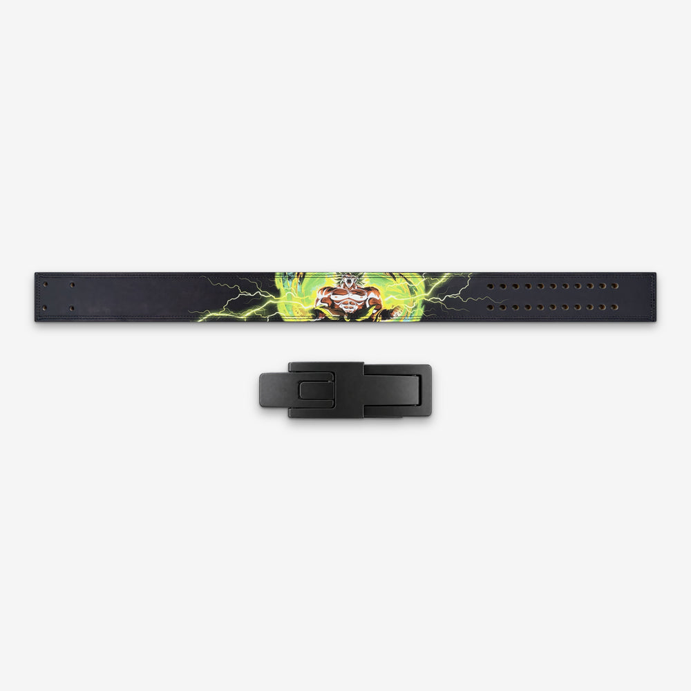 Legendary Rage Gym Lever Belt laid flat with its lever buckle