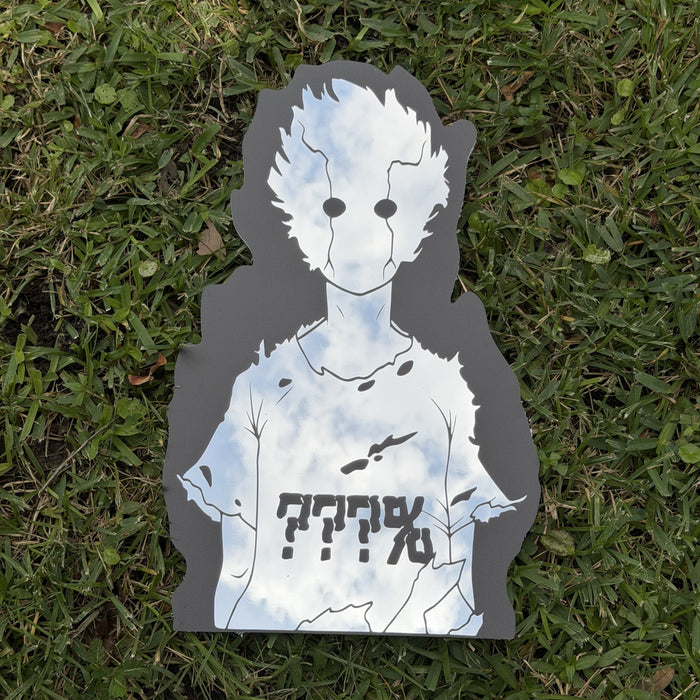 ???% Mirror, Mob Psycho 100 wall mirror, laid flat