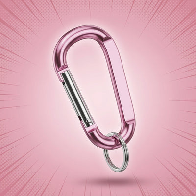 Sakura pink Clip & Carry carabiner with silver gate