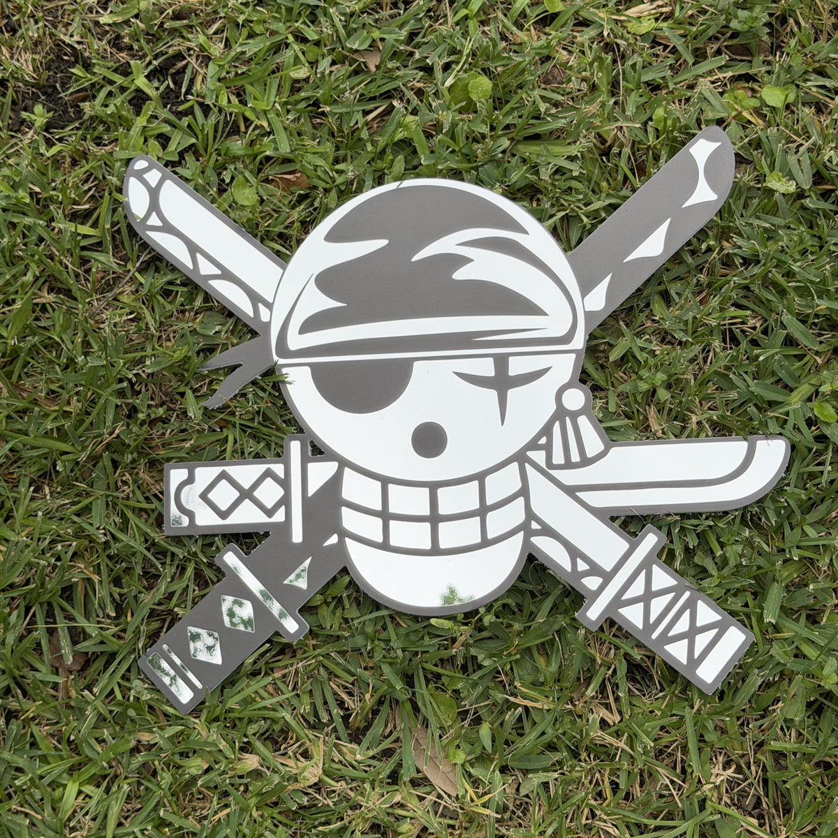 Pirate Hunter Flag Mirror, One Piece wall mirror, laid flat
