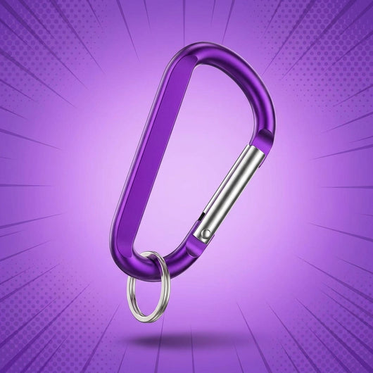 Amethyst purple Clip & Carry carabiner with silver gate