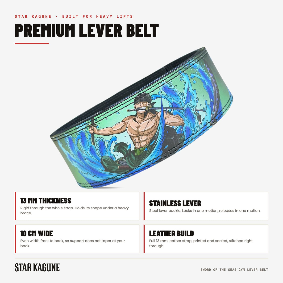 Sword of the Seas Gym Lever Belt specifications