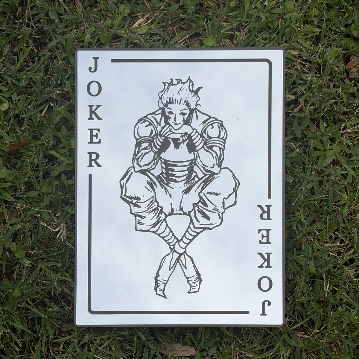 The Joker Card Mirror, Hunter x Hunter wall mirror, laid flat