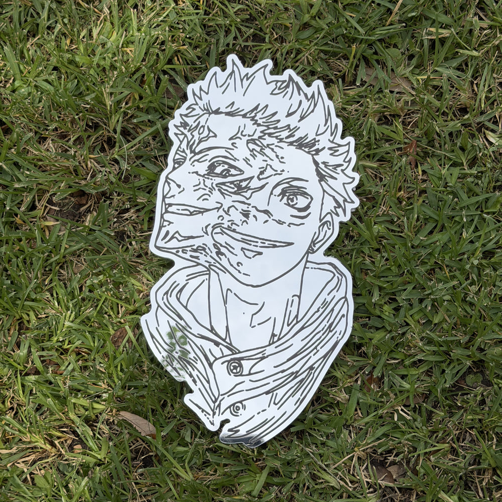 The Vessel Mirror, Jujutsu Kaisen wall mirror, laid flat