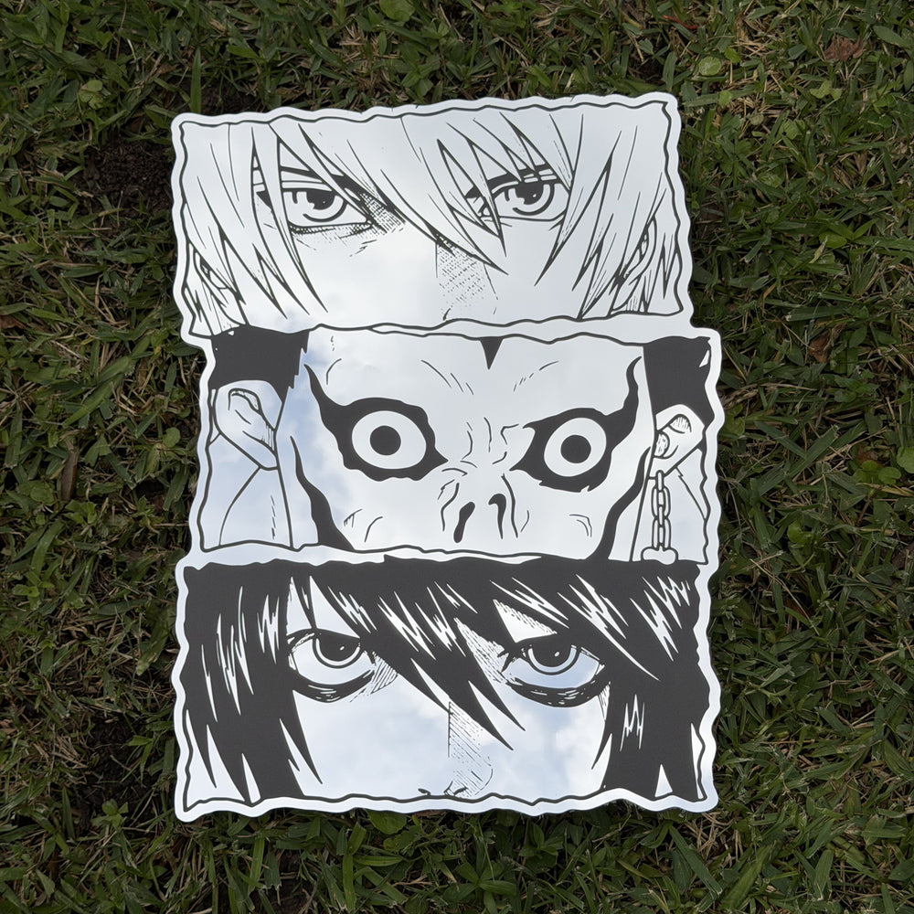 Three Gazes Mirror, Death Note wall mirror, laid flat