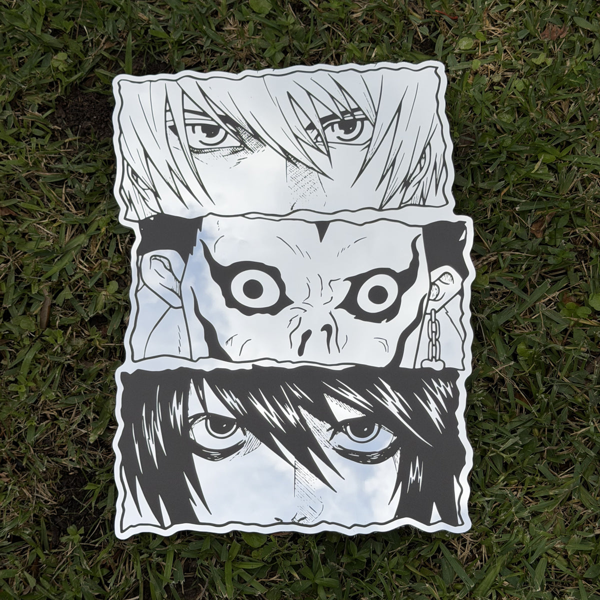 Three Gazes Mirror, Death Note wall mirror, laid flat