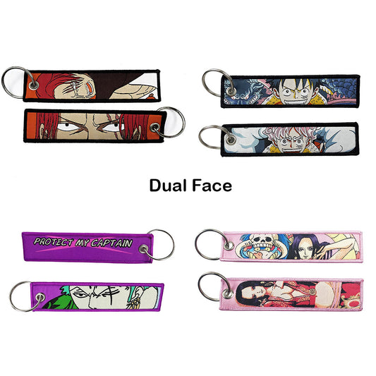 One Piece Embroidered Keychains
