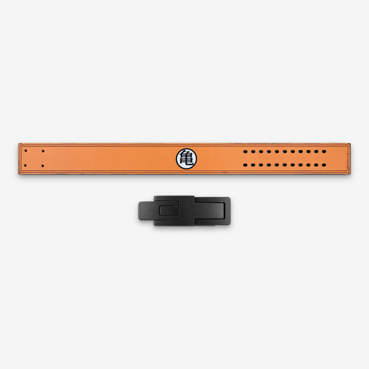 Turtle School Gym Lever Belt laid flat with its lever buckle