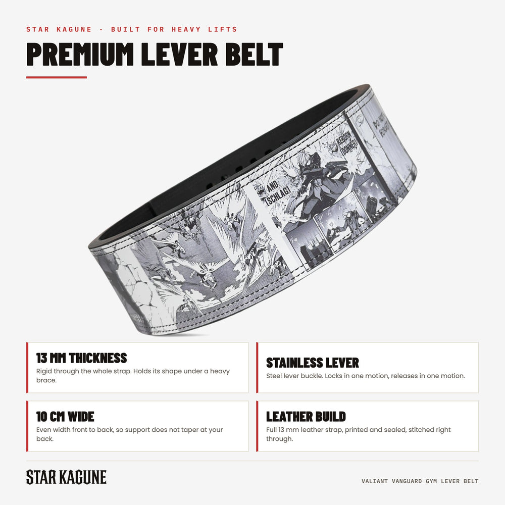 Valiant Vanguard Gym Lever Belt specifications