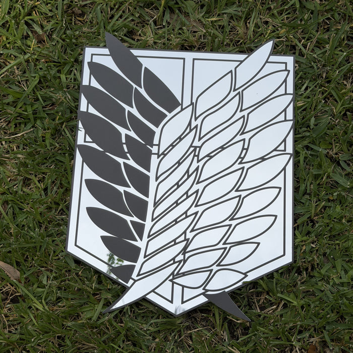 Wings Of Freedom Mirror, Attack on Titan wall mirror, laid flat